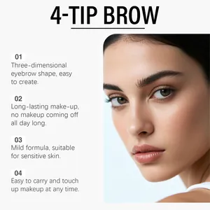 Vue détaillée du crayon sourcils 4 pointes soulignant la forme naturelle et la tenue