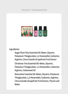 Detaillierte Inhaltsstoffliste für das EELHOE Weihnachts-Ätherische Öl-Set in 10ml.