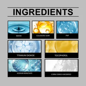 Ingredienti dettagliati per la matita sopracciglia 2 in 1 con vitamina E e acqua