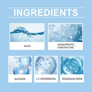 Vista dettagliata degli ingredienti dello spray antiappannamento tra cui acqua e alcol