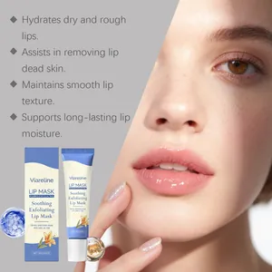 Detail der Viareline Kürbis-Lippenmaske mit beruhigender Peeling-Wirkung auf Lippen