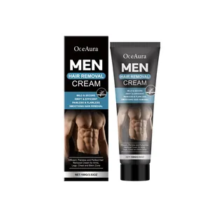Crema depilatoria OCEAURA para hombres, hidratante para cuerpo y piernas, tubo de 100g