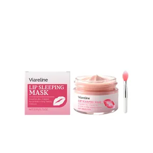 Viareline pflegende rosa Lippenmaske Set inklusive Tiegel, Box und Applikatorspatel