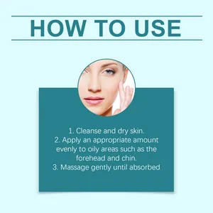 Guide d'utilisation du sérum facial en trois étapes avec instructions en anglais