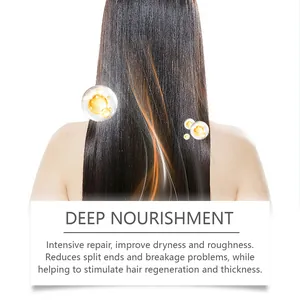 Deep nourishment hair care oil effect showing smooth and healthy long straight hair.