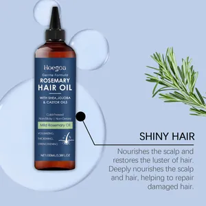 Detail of Hoegoa Rosemary Hair Oil for scalp nourishment and shiny hair repair effect