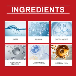 Vista dettagliata degli ingredienti della pasta antigraffio auto con allumina e silice.