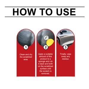 Guida in tre passaggi su come usare la crema per la riparazione dei graffi auto.