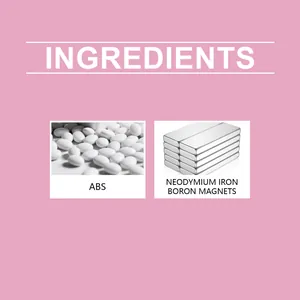 Detailed view of nail art magnet materials including ABS and neodymium magnets