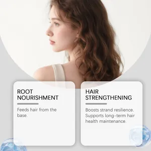 Detail showing root nourishment and hair strengthening benefits for healthy hair