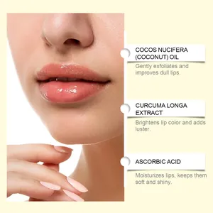 Scrub labbra alla curcuma con olio di cocco e acido ascorbico per labbra morbide