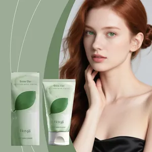 Nettoyant Visage Hydratant Hoygi Centella Asiatica Argile Verte Purifiant les Pores Lavage Doux du Visage pour Apaiser la Peau