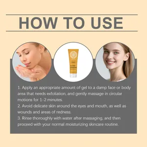 Step-by-step instruction guide for Viareline gentle exfoliating brightening gel