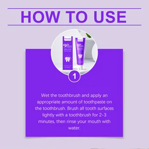 Instructions détaillées d'utilisation du dentifrice blanchissant Feimuko 9D White étape par étape