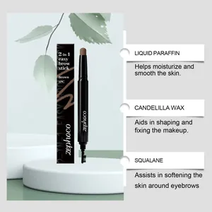 Détail des ingrédients du crayon sourcils: paraffine, cire de candelilla et squalane
