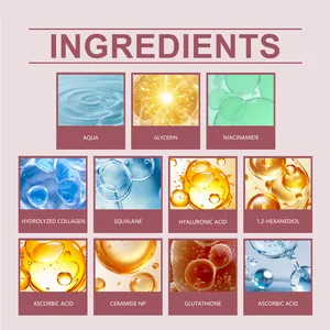 Elenco dettagliato ingredienti siero labbra con squalano, ceramide e acido ialuronico.
