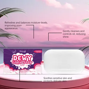 Detail view of Hoygi Dewy Gluta Soap bar with niacinamide and collagen packaging