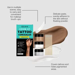 Set professionale correttore tatuaggi EELHOE con texture in pasta e bastoncini applicatori