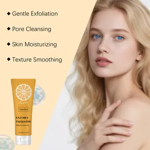 Enzymes exfoliating brightening gel for face with moisturizing and smoothing features.