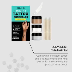 Vista dettagliata del set correttore per tatuaggi impermeabile con vari accessori