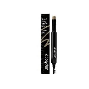 Matita per sopracciglia 2-in-1 ZEPHOCO taupe con pennello per look professionale