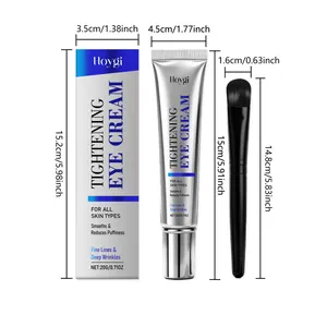 Detaillierte Produktabmessungen für Hoygi Augencreme mit Pinsel und Verpackungsbox
