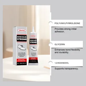 Detalles del pegamento Jakehoe con glicerina para flexibilidad y durabilidad superior.