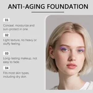 Anti-Aging-Feuchtigkeits-Foundation Merkmalliste und professionelles mattes Make-up