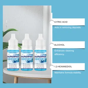 Detail of Jakehoe humidifier drops showing ingredients like citric acid and alcohol.
