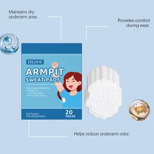 EELHOE armpit sweat pads detail showing packaging and soft absorbent pad texture