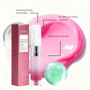 Dettaglio del siero labbra illuminante EELHOE rosa brillante con texture liscia