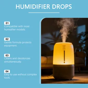 Effective humidifier cleaner drops for air purification and equipment protection