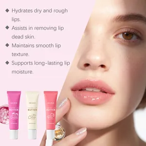 Detailansicht des EELHOE Lippenbutter-Sets zeigt feuchtigkeitsspendende Wirkung auf den Lippen