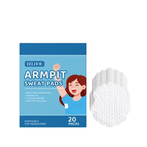 EELHOE disposable armpit sweat pads for underarm protection and comfort 20 pieces