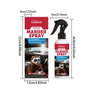 Gedetailleerde afmetingen voor Homonth 100ml marterspray voor auto.