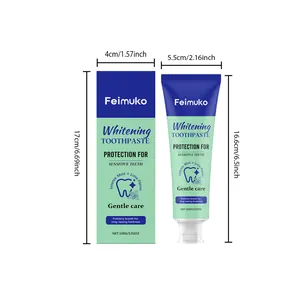 Dimensions du produit dentifrice blanchissant 100g pour dents sensibles avec hauteur et largeur