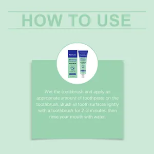 Guide d'utilisation détaillé étape par étape du dentifrice blanchissant doux Feimuko