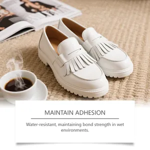 Professional waterproof shoe glue for repairing white leather platform loafers effectively