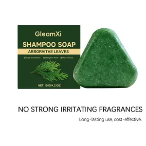 GleamXi Lebensbaumblätter Shampoo-Seife mit 120g grüner natürlicher Pflanzenformel
