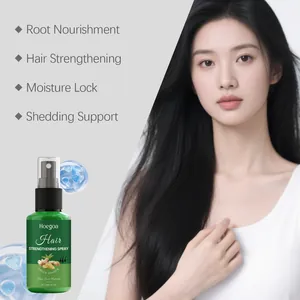 Detail of Hoegoa hair strengthening spray with ginger extract and hydration benefits