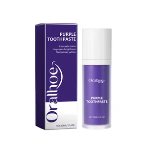 Pasta de dientes correctora de color púrpura Oralhoe para blanqueamiento 30ml