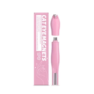 Professional pink multi-functional cat eye magnets nail art tool with packaging box