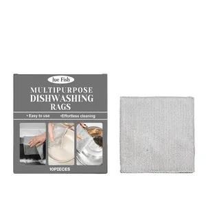 Jue Fish 10-pack multipurpose mesh dishwashing rags for kitchen cleaning wet and dry use