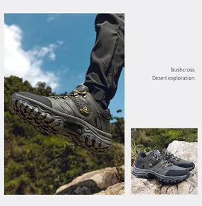 Professional men's hiking shoes with rugged tread for desert and mountain exploration.
