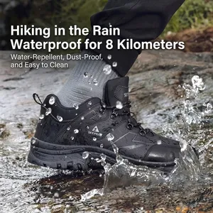 Professional waterproof men's hiking shoes for rugged outdoor trails and trekking