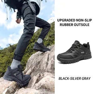 Professional non-slip waterproof hiking shoes for men with durable rubber outsole