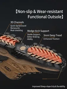 Professional high-top waterproof hiking shoes with non-slip wear-resistant outsole