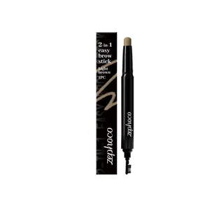 Crayon à sourcils Zephoco 2-en-1 châtain clair avec brosse coiffante et étui