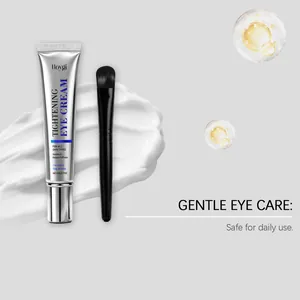 Hoygi Straffende Augencreme 20g mit Applikatorpinsel und Texturdetail der Creme-Pro