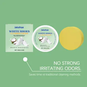 Kit de crème de nettoyage pour chaussures blanches Jakehoe avec éponge sans rinçage